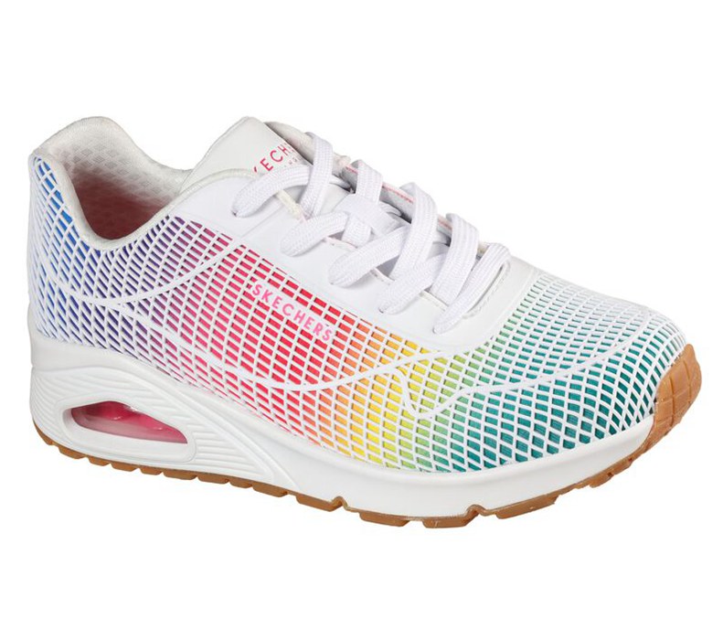 Skechers Uno - Eye Catching - Womens Sneakers White/Multicolor [AU-UL5859]